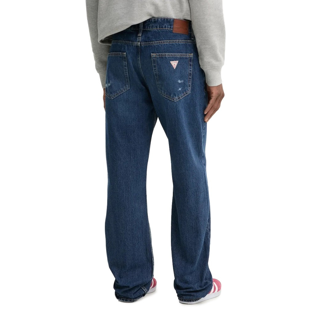 Guess Katoenen relaxed fit jeans – Donkerblauw
