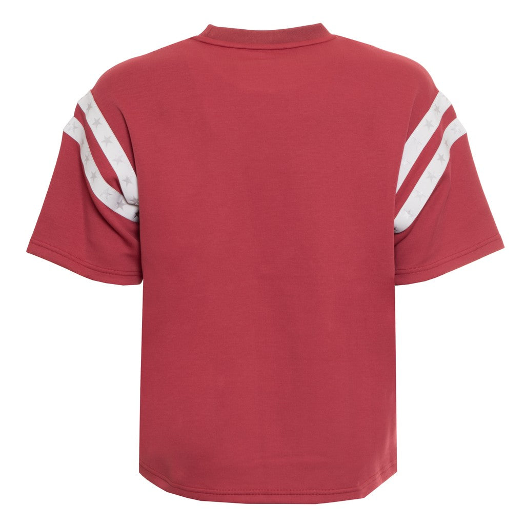 Converse Tweekleurig T-shirt met geborduurd logo – Rood