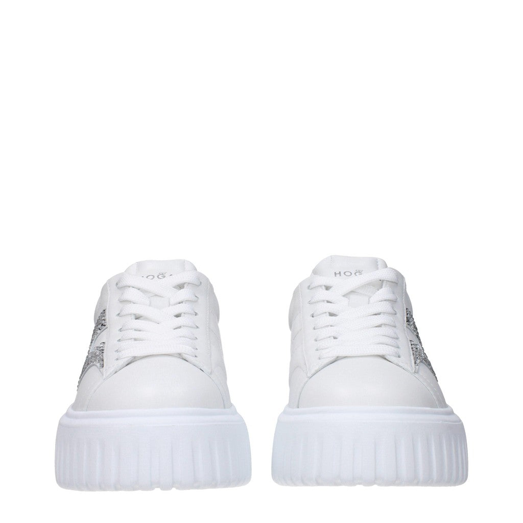 Hogan H-Stripes Sneakers met plateauzool en veters – Wit