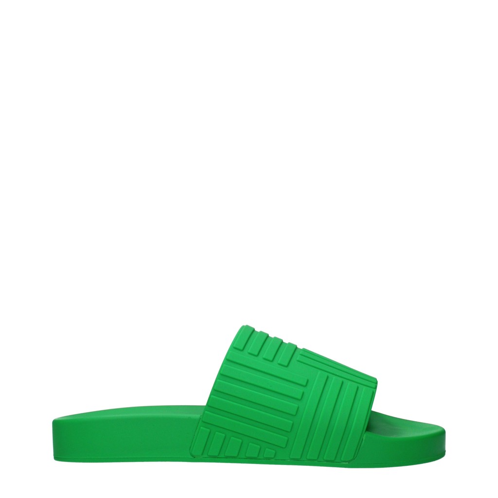 Bottega Veneta Rubberen slippers met open neus – Groen