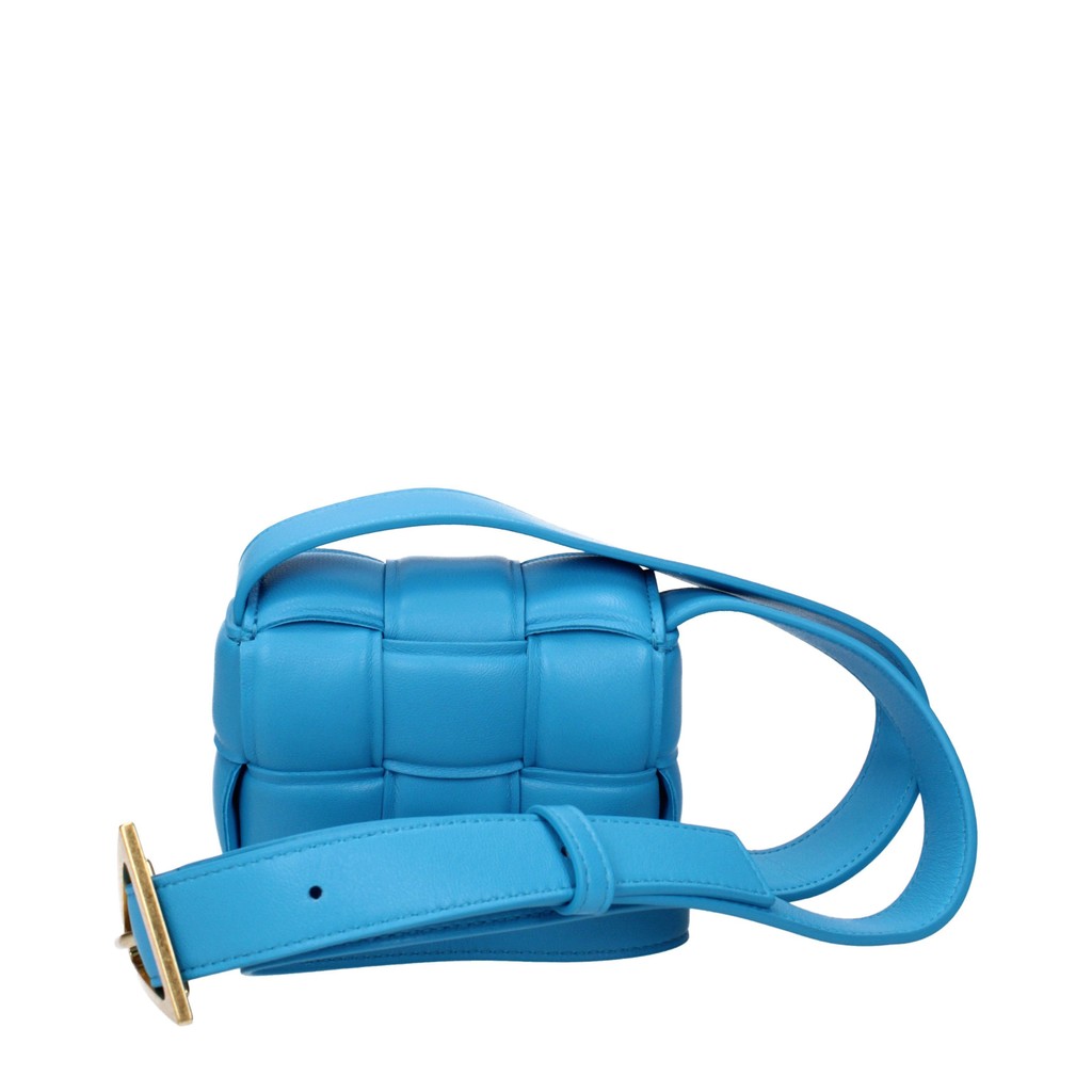 Bottega Veneta Mini crossbodytas van leer – Blauw