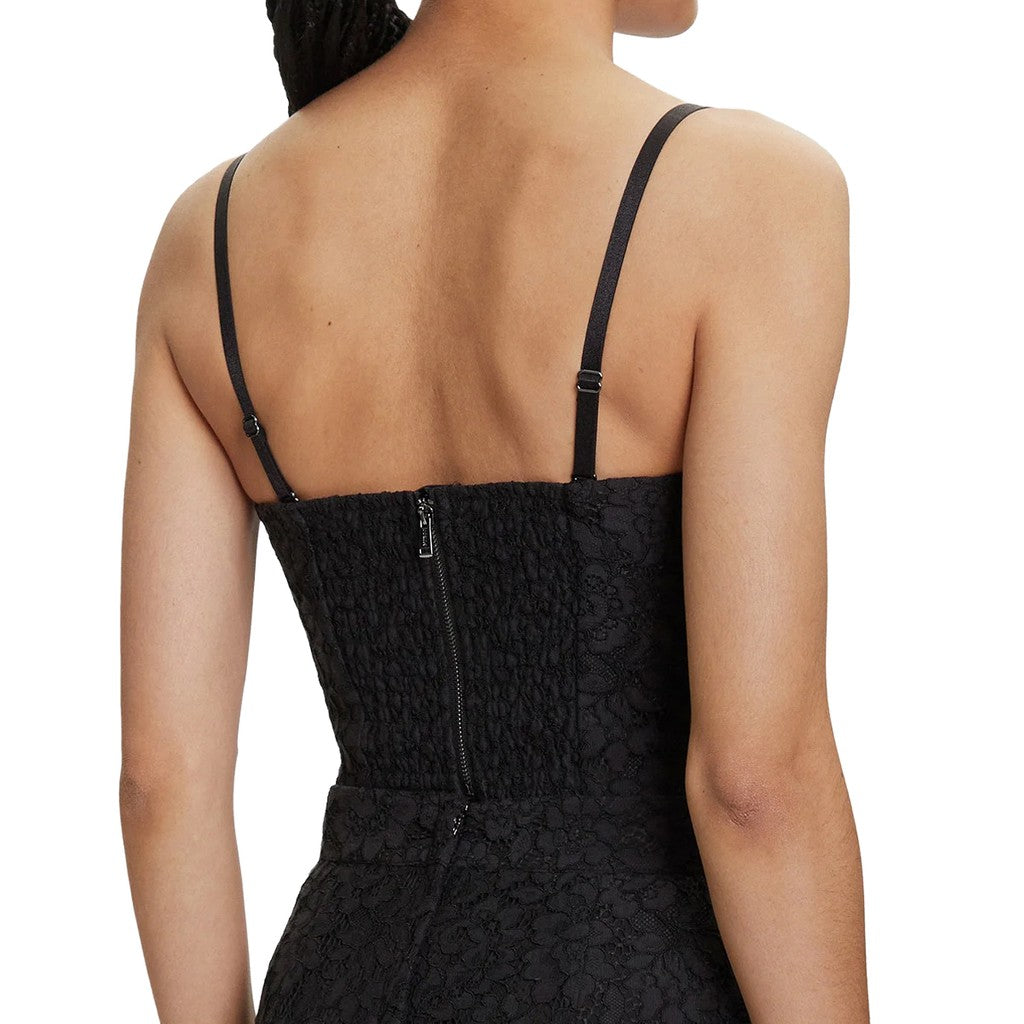 Guess Top met knoopsluiting – Zwart