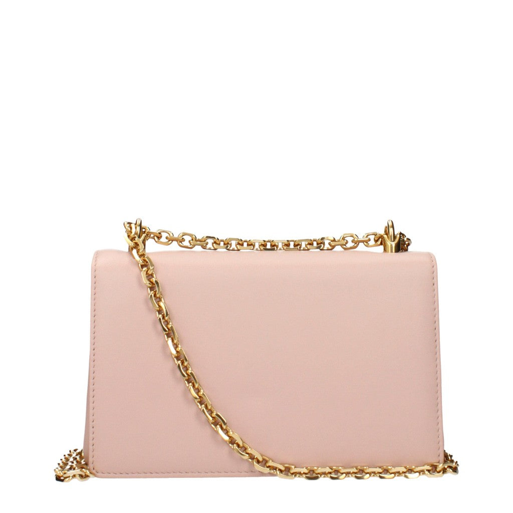 Dolce & Gabbana DG Girls Platte schoudertas met knoopsluiting – Lichtroze