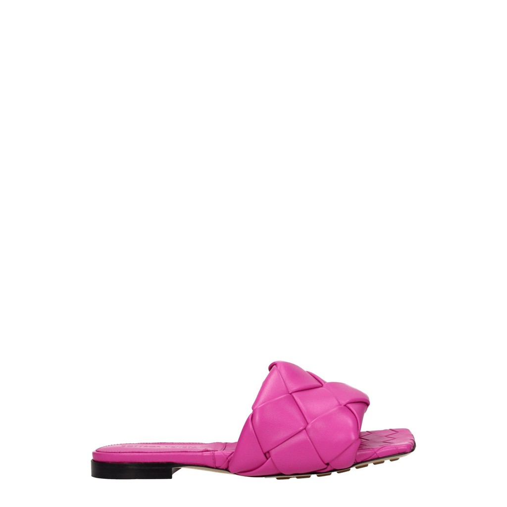 Bottega Veneta Leren sandalen met open neus – Fuchsia