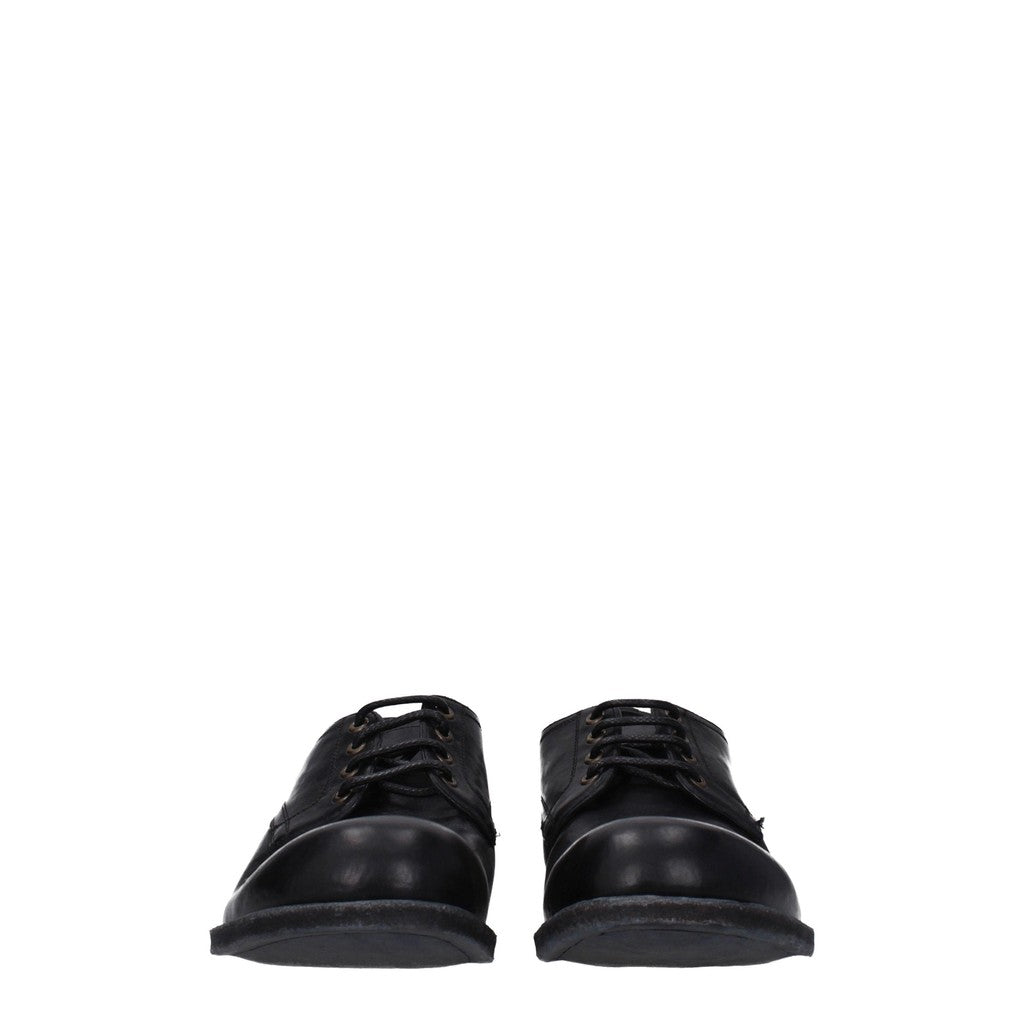Dolce & Gabbana Leren veterschoenen – Zwart