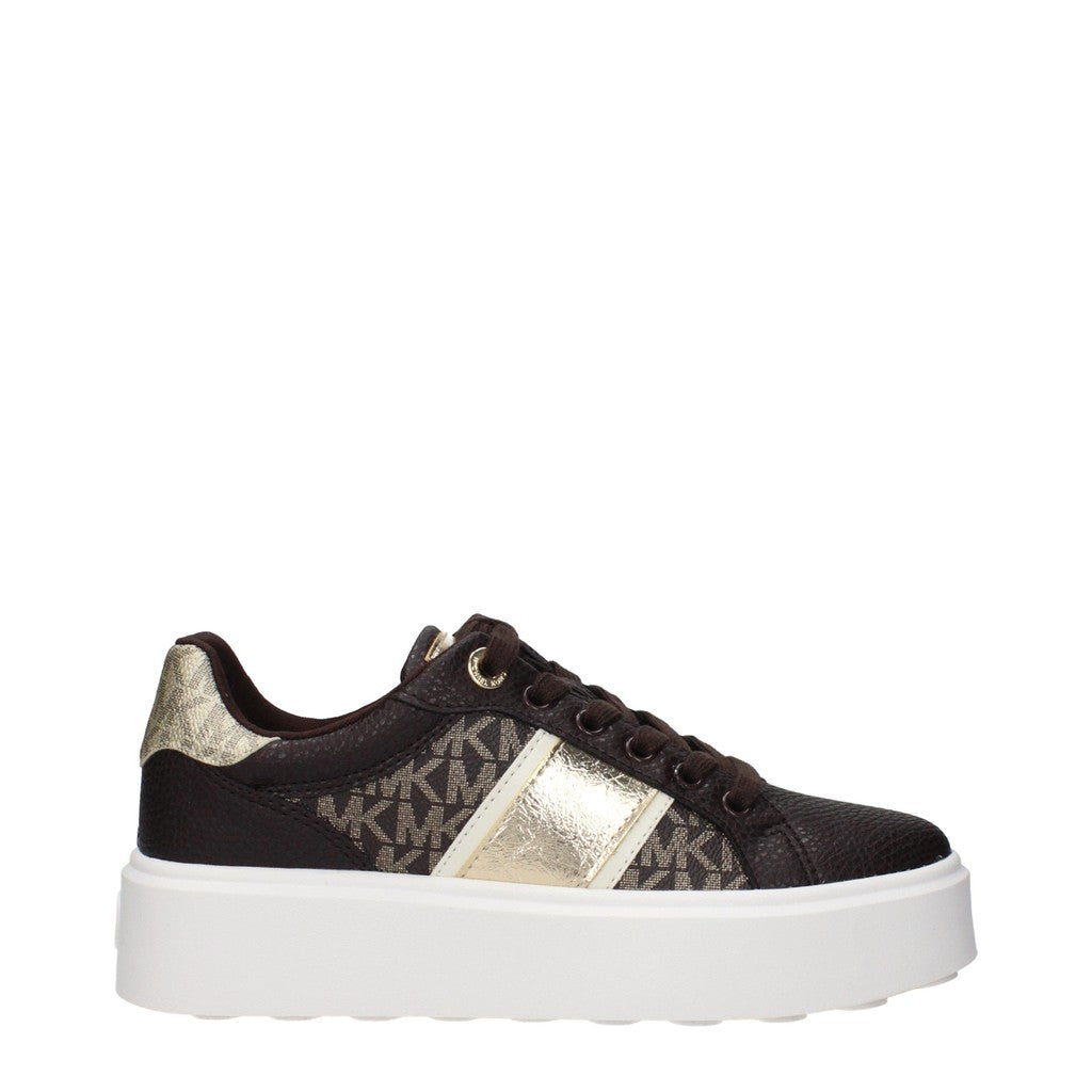 Michael Kors Romey Sneakers met vetersluiting – Bruin
