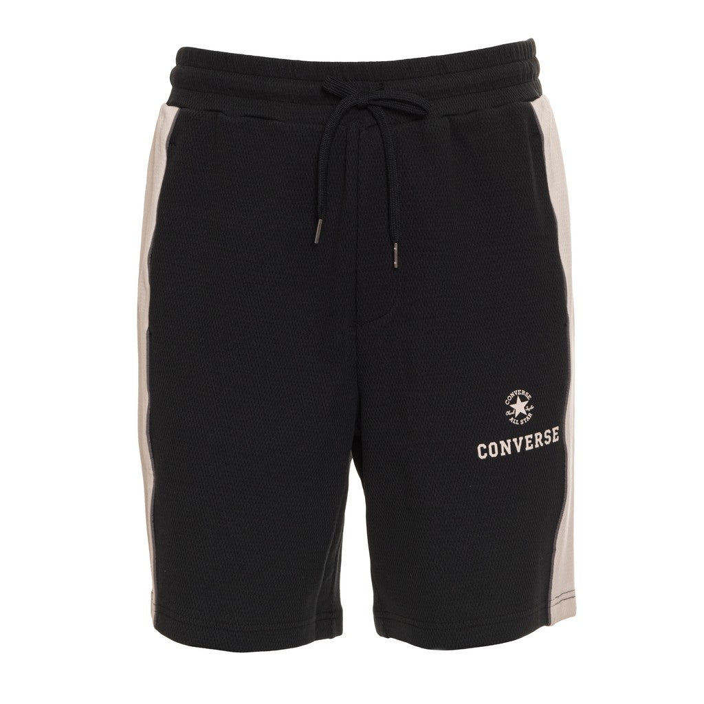 Converse Tweekleurige bermuda short met trekkoord – Zwart
