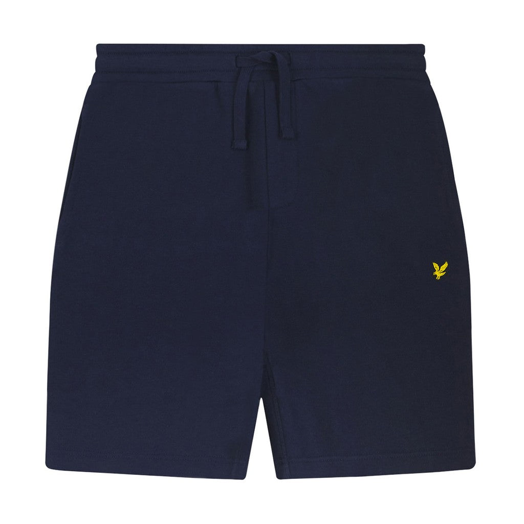 Lyle & Scott Kids Sportshort met trekkoord en logo – Marineblauw