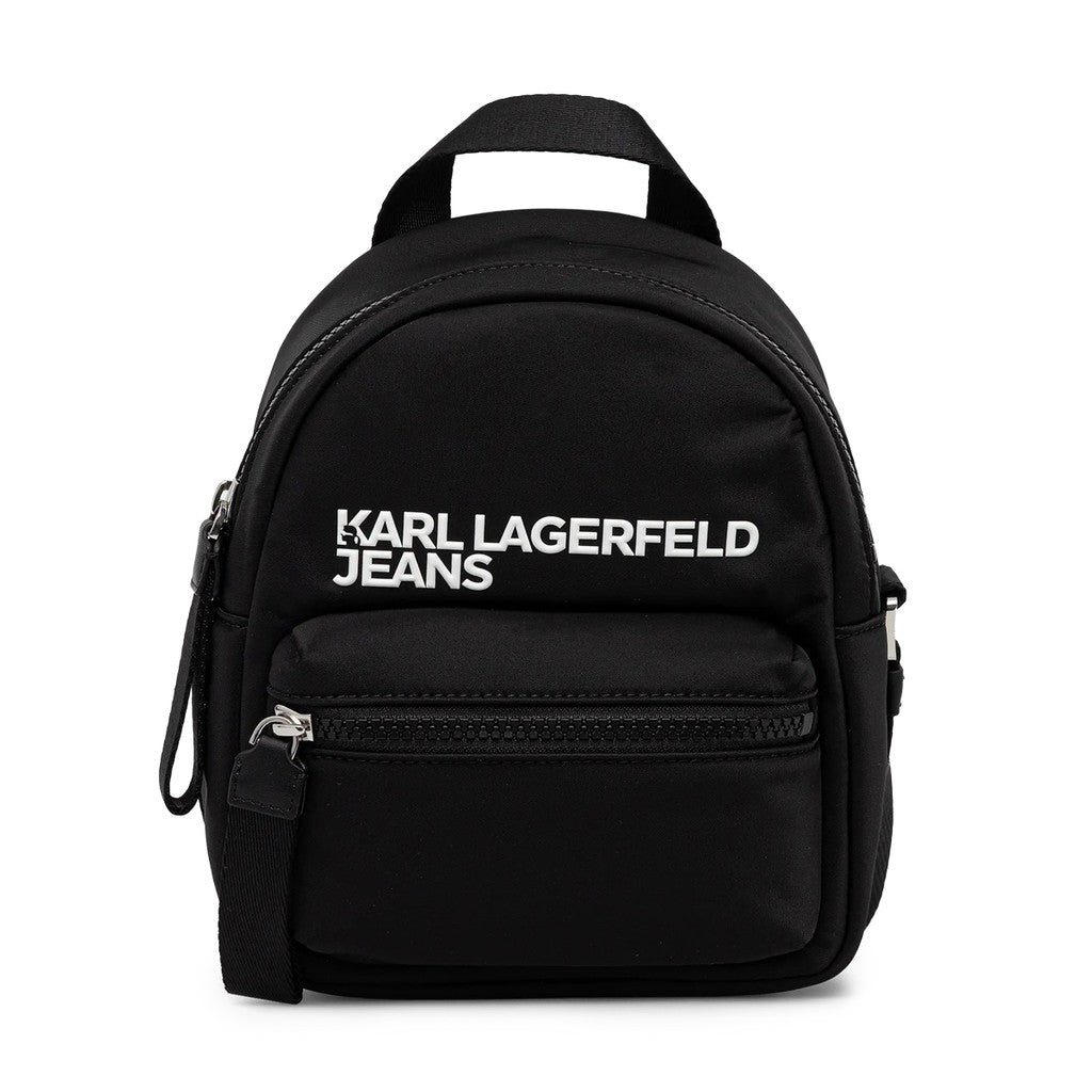 Karl Lagerfeld Rugzak met rits en logo – Zwart