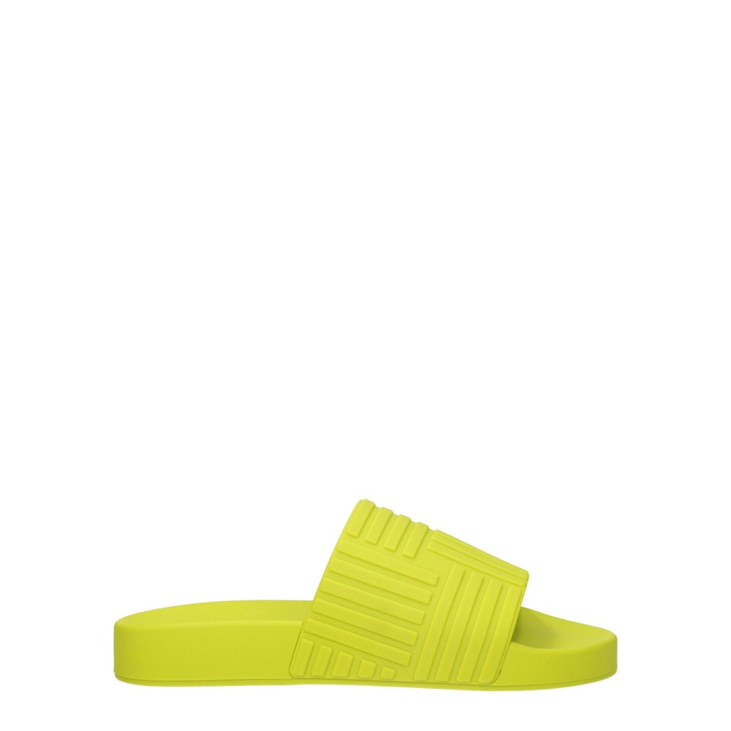 Bottega Veneta Rubberen slippers met open neus – Limegroen