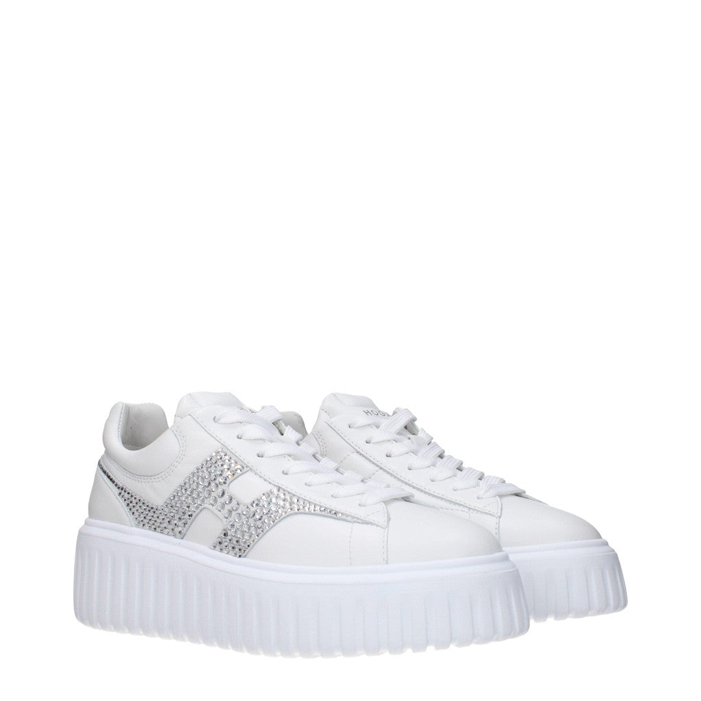 Hogan H-Stripes Sneakers met plateauzool en veters – Wit