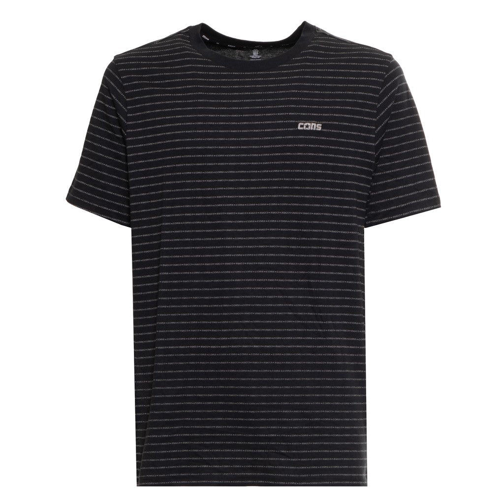 Converse Tweekleurig T-shirt met geborduurd logo – Zwart