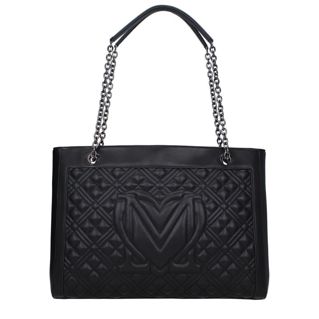 Love Moschino Shopper met details in dezelfde kleur – Zwart