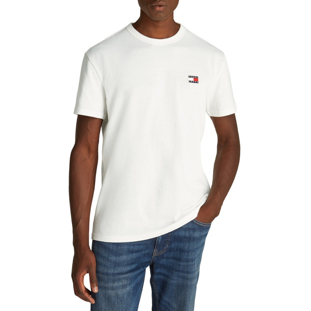 Tommy Jeans Regular Fit T-shirt met geborduurd logo – Ecru