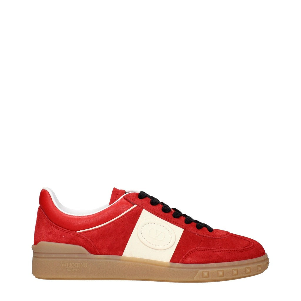 Valentino Garavani Upvillage Sneakers van suède en leer – Rood / Wit