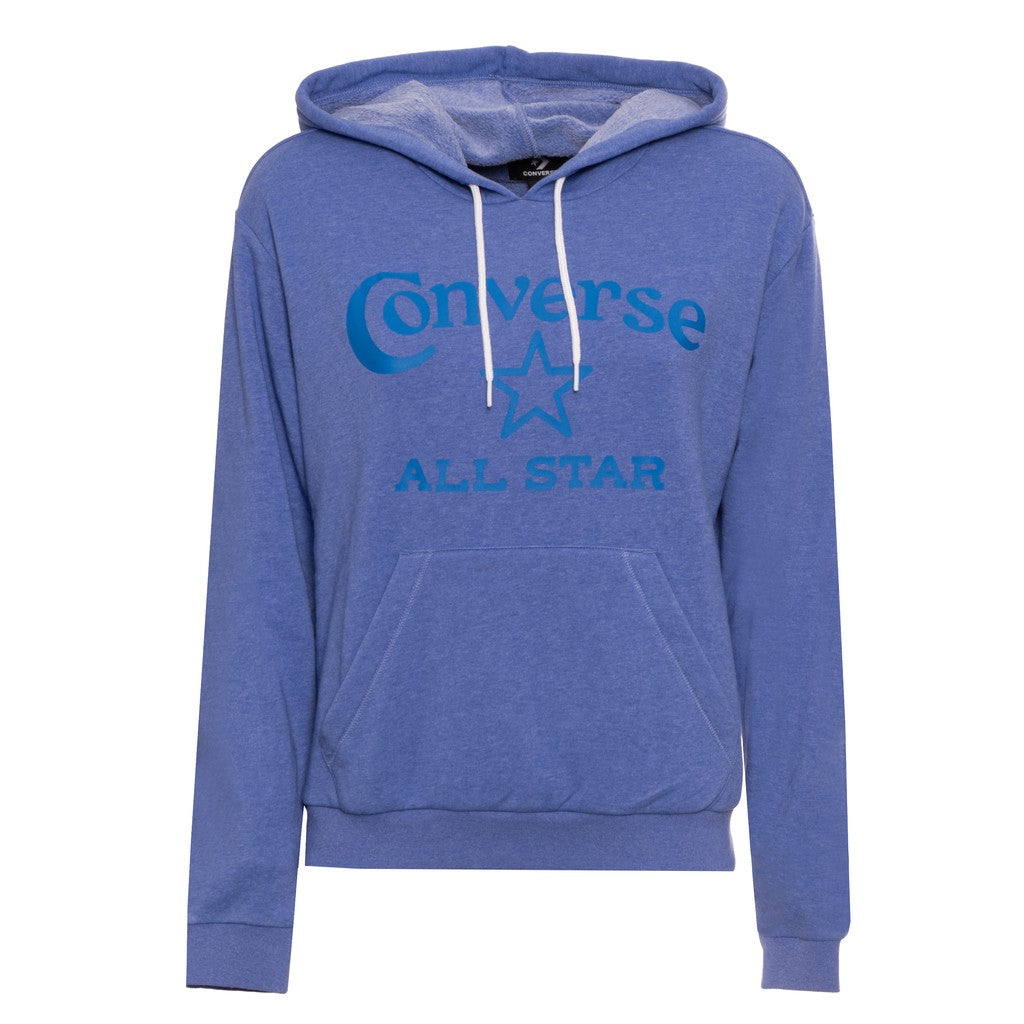 Converse Tweekleurige hoodie met fleece en bedrukt logo – Donkerblauw
