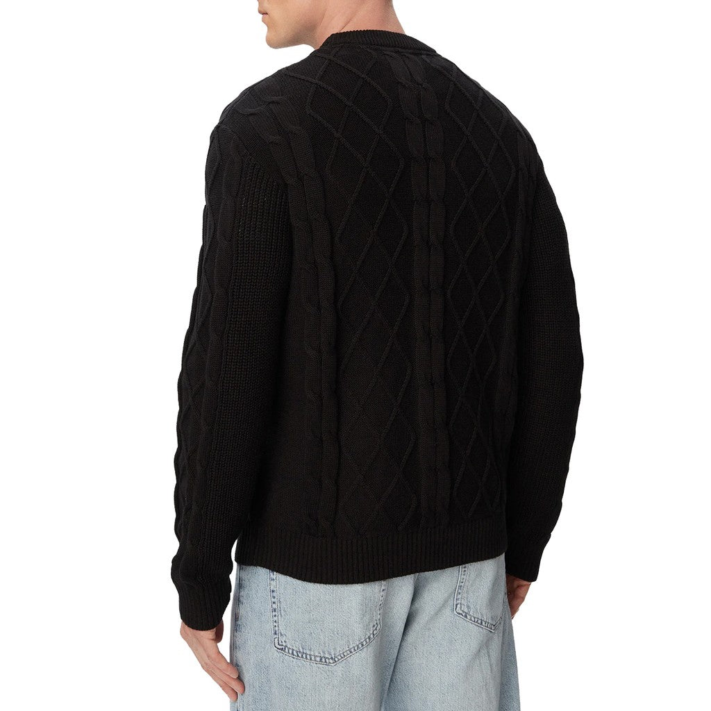 Tommy Jeans Regular Fit Effen trui met ronde hals – Zwart
