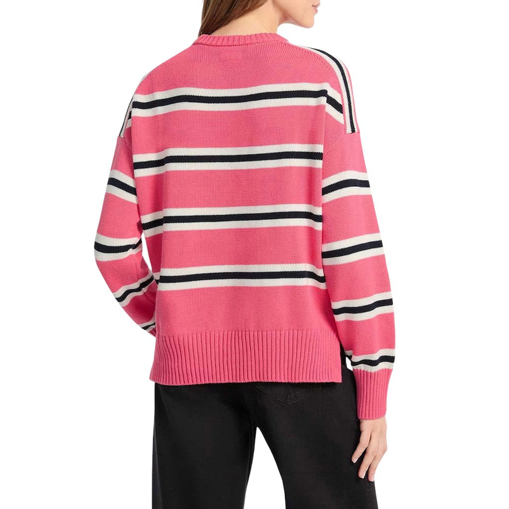 Guess Gestreepte trui met geborduurd logo – Meerkleurig