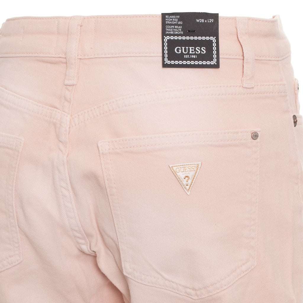 GUESS Broek met vier zakken en logo – Zand