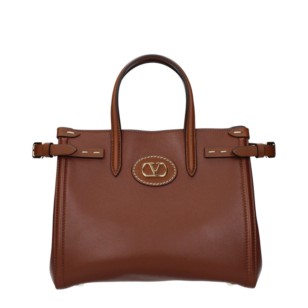 Valentino Garavani Ruime crossbodytas met goudkleurige details – Bruin
