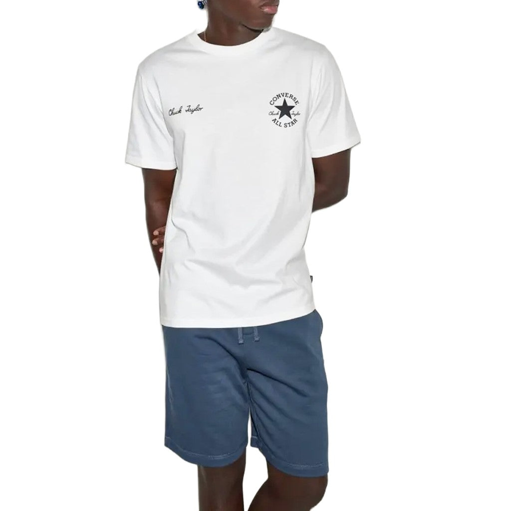 Converse T-shirt met ronde hals en bedrukt logo – Wit