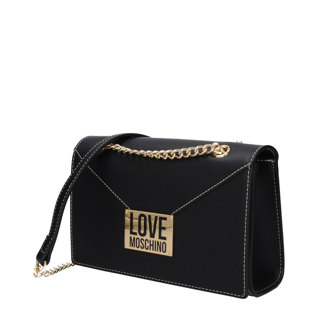 Love Moschino Compacte crossbodytas met goudkleurige details – Zwart