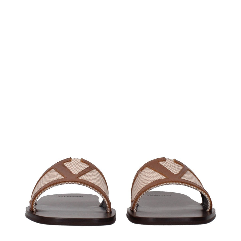 Valentino Garavani Sandalen met open neus en rubberen zool – Beige / Bruin