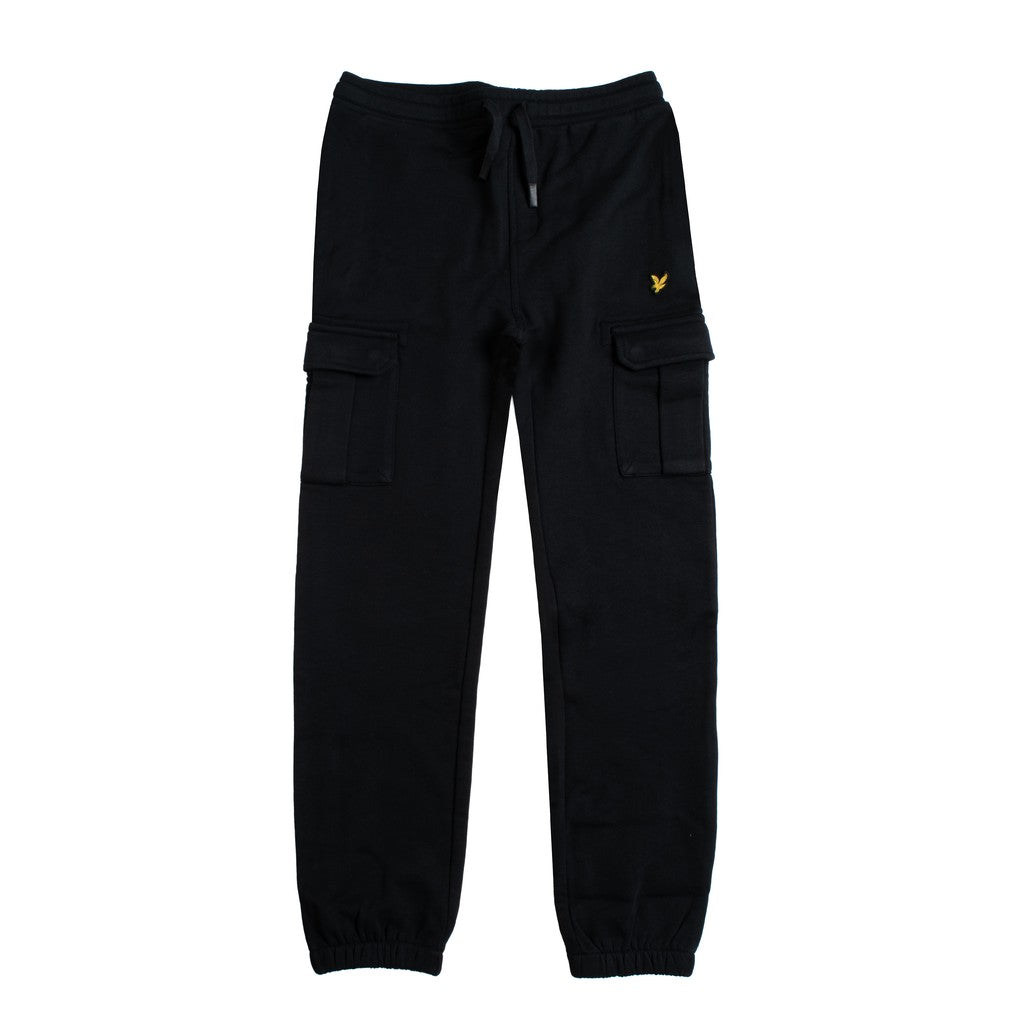 Lyle & Scott Kids Joggingbroek met trekkoord en logo – Zwart