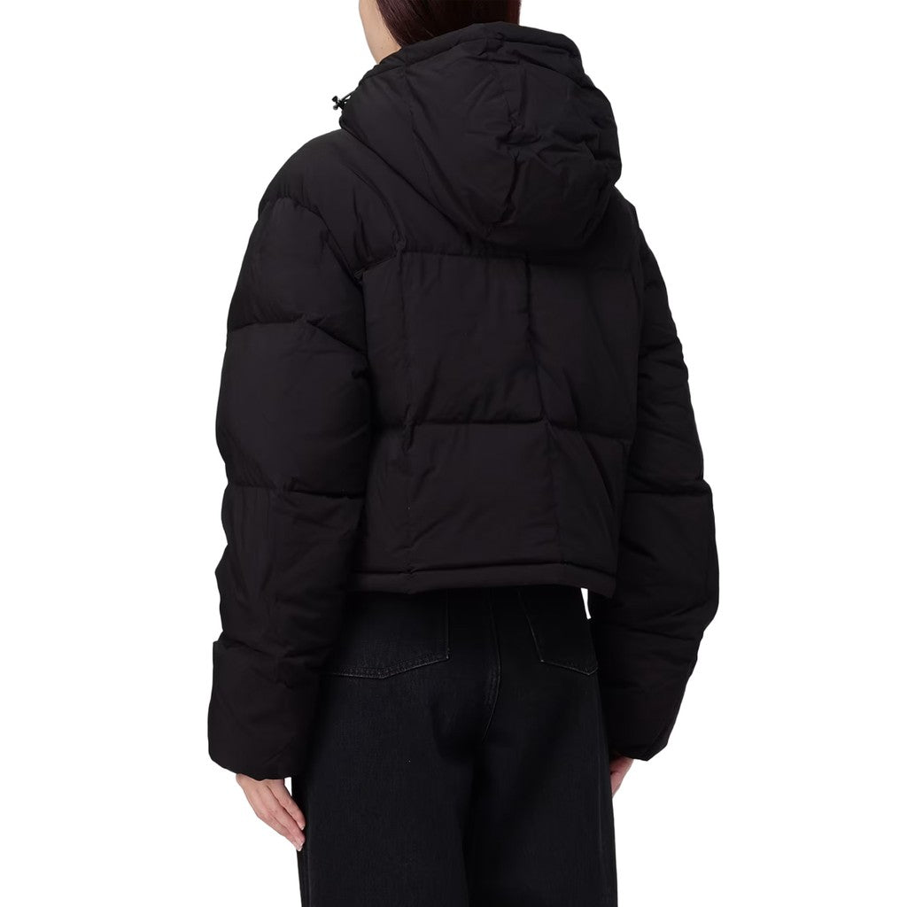 Tommy Jeans Alaska Korte pufferjas met geborduurd logo – Zwart