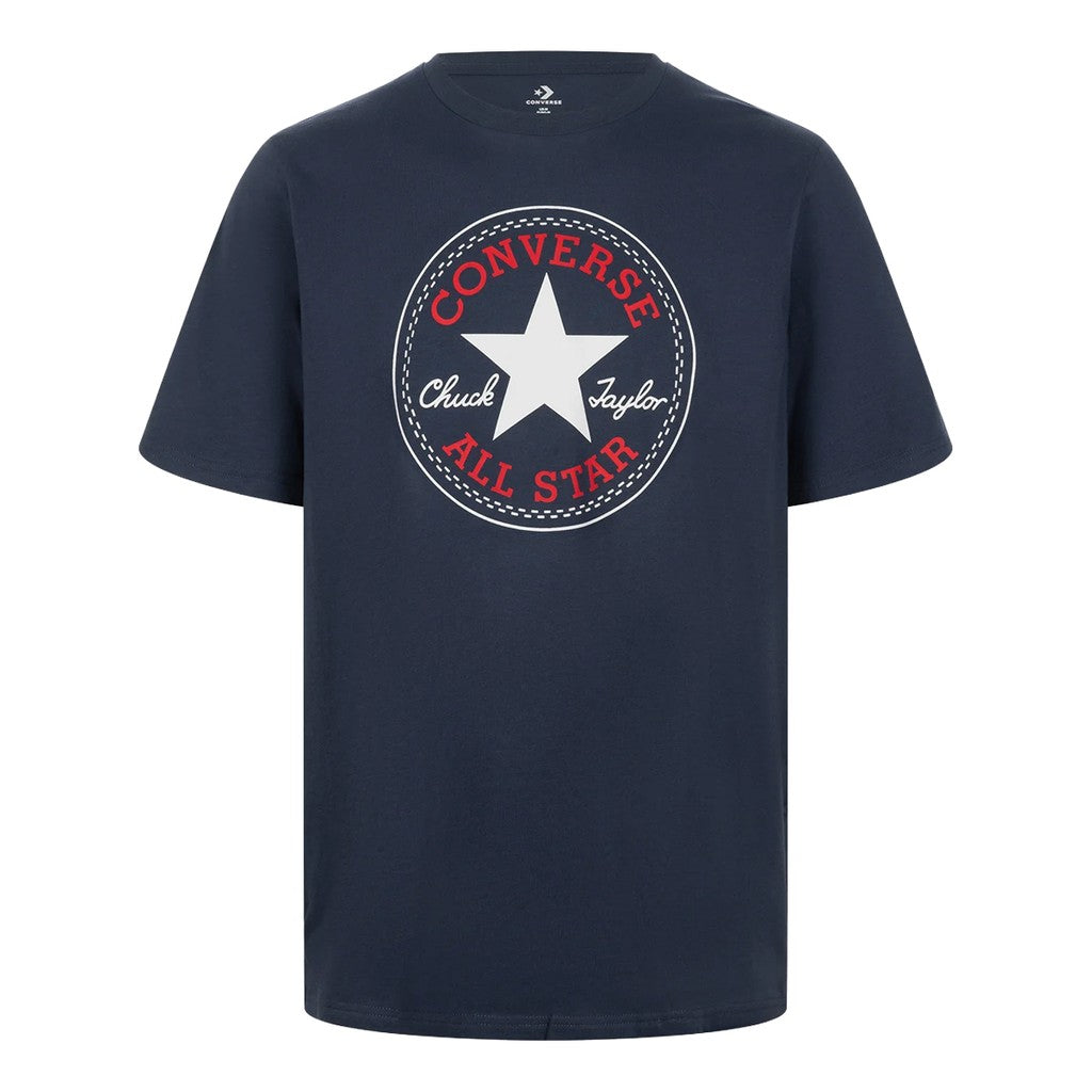 Converse T-shirt met ronde hals en bedrukt logo – Marineblauw