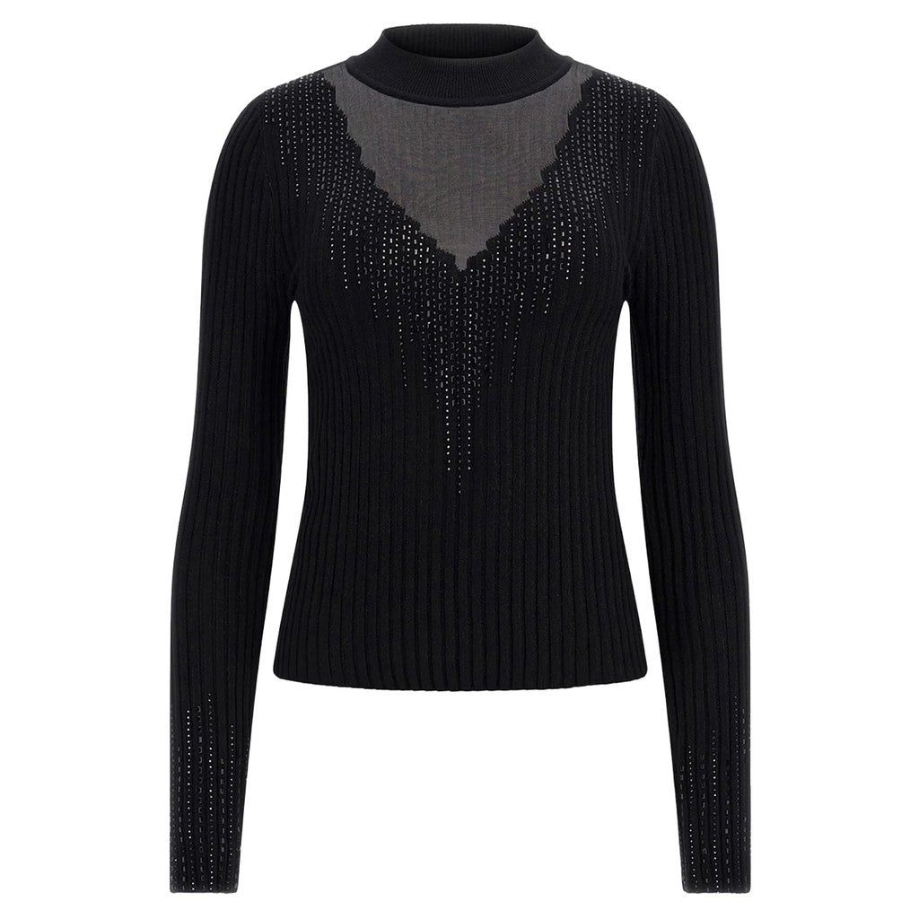 Guess Trui met opstaande kraag – Zwart