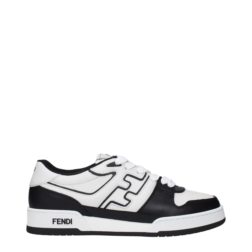 Fendi Sneakers met rubberen zool – Wit / Zwart