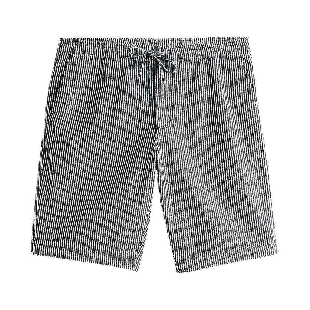 Tommy Hilfiger Gestreepte bermuda short – Marineblauw / Wit