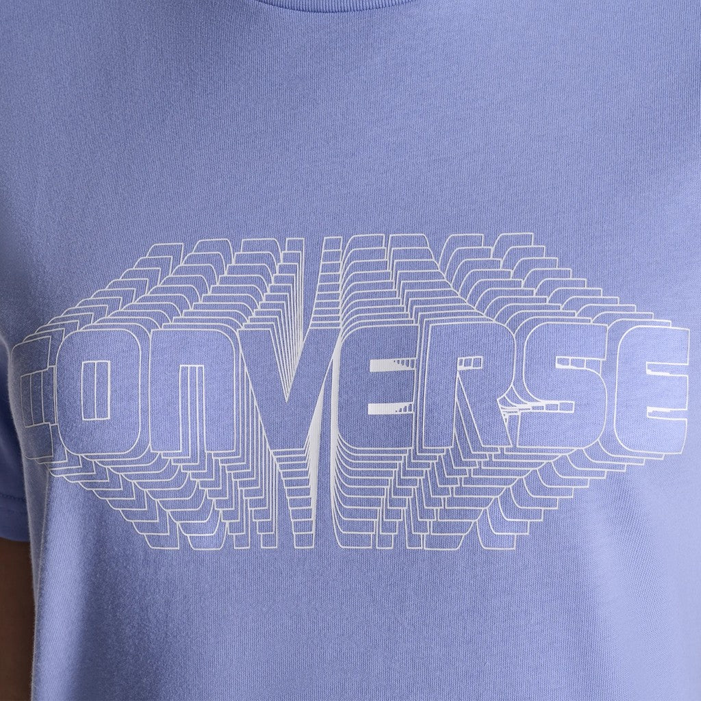 Converse Tweekleurig T-shirt met logo – Lavendel