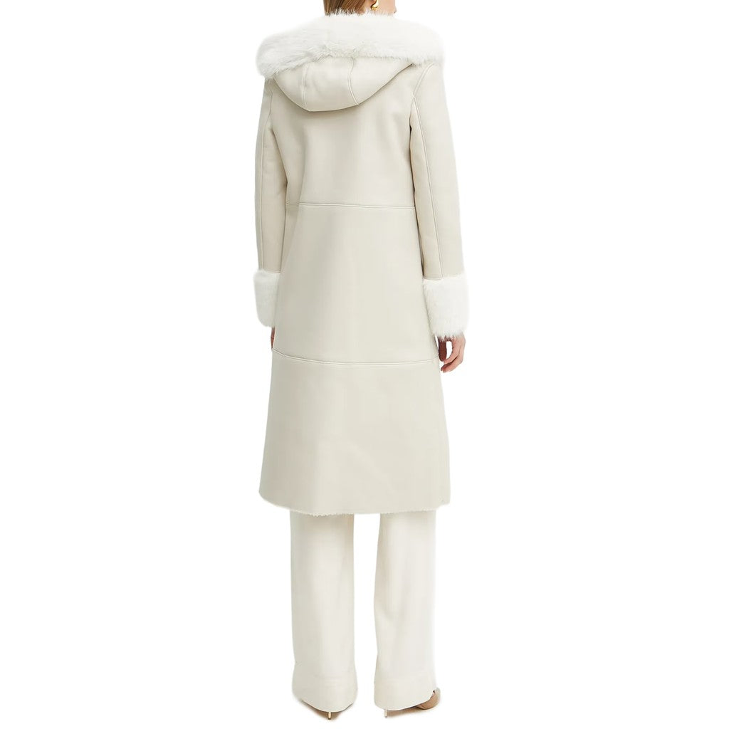 Guess Jas met capuchon en knoopsluiting – Gebroken wit