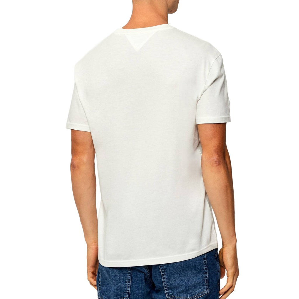 Tommy Jeans Regular Fit T-shirt met bedrukt logo – Ecru