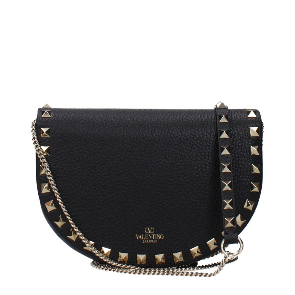 Valentino Garavani Kleine leren crossbodytas – Zwart