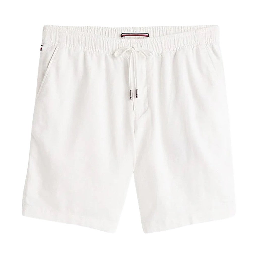 Tommy Hilfiger Relaxed fit bermuda short met trekkoord – Wit