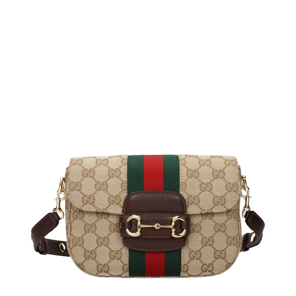 Gucci Horsebit 1955 Schoudertas met klepsluiting – Beige / Bruin