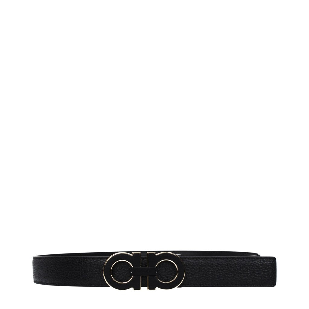 Salvatore Ferragamo Gancini Riem met drukknoopsluiting – Zwart