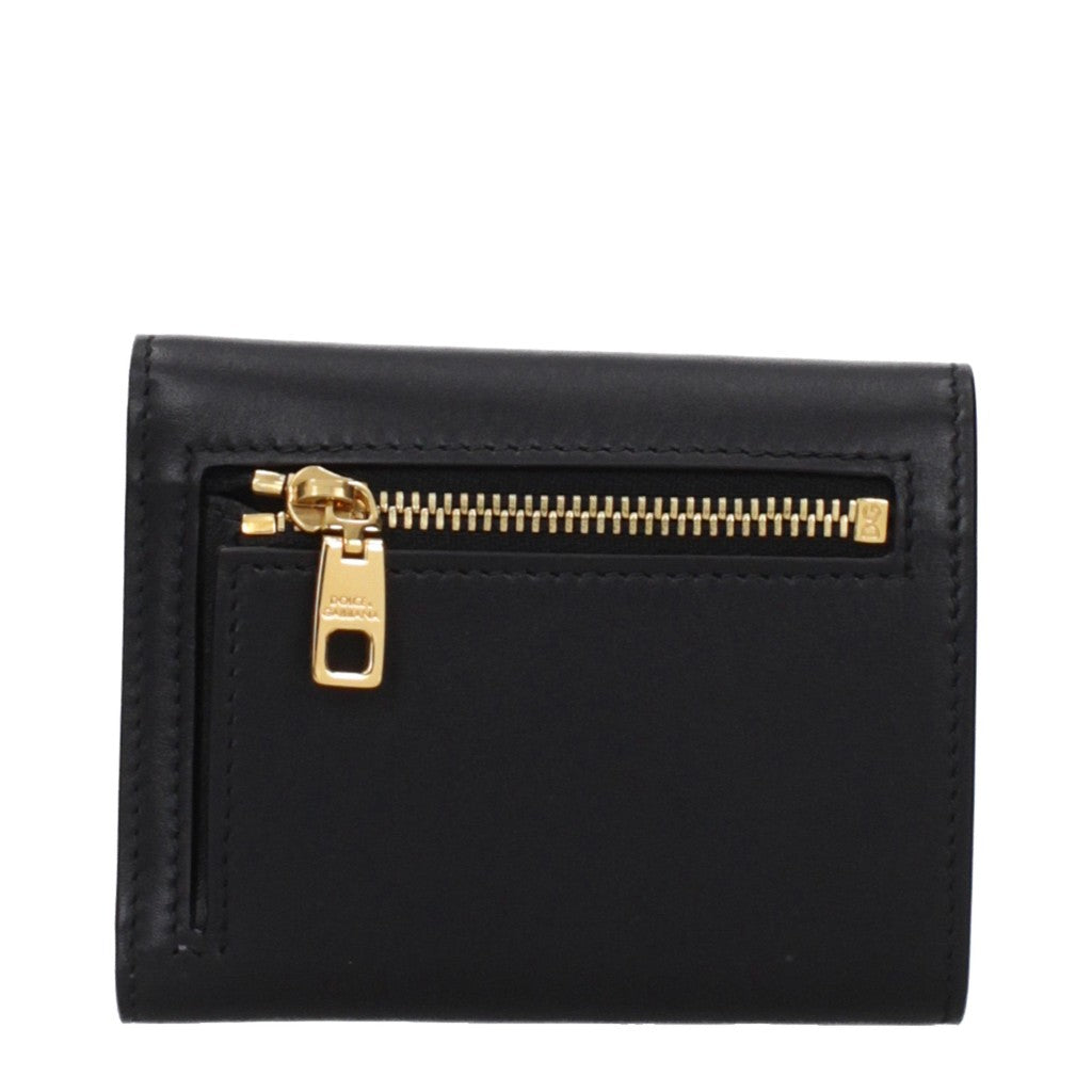 Dolce & Gabbana Compacte portemonnee met knoopsluiting – Zwart