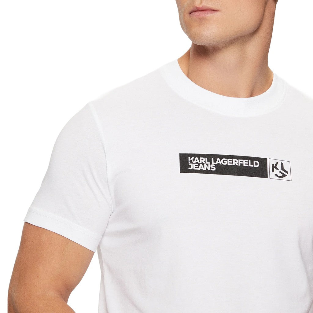 Karl Lagerfeld Slim fit T-shirt met print – Wit