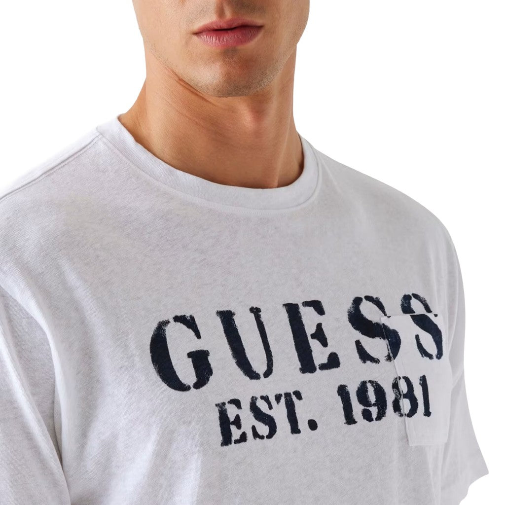 Guess T-shirt met logoprint Heren – Wit