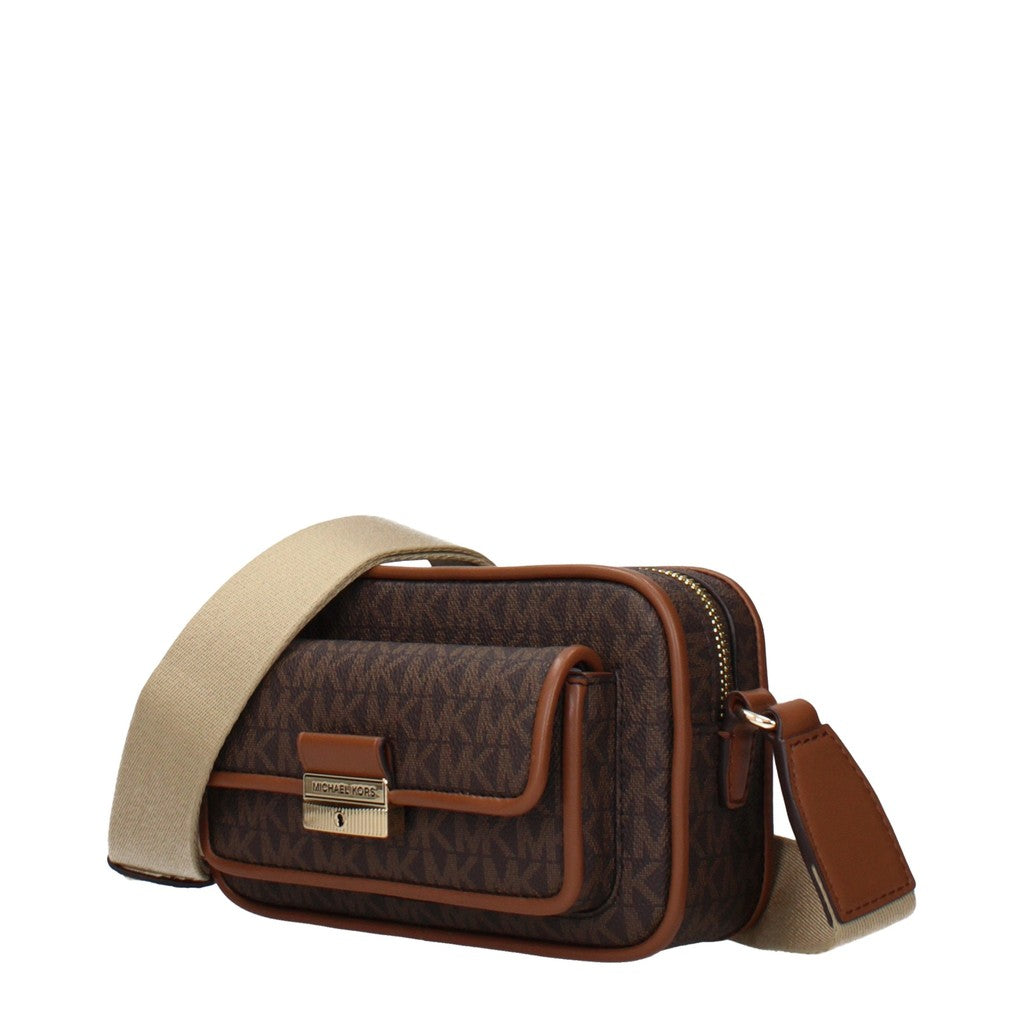 Michael Kors Bradshaw Kleine crossbodytas met 3 kaartvakken – Bruin