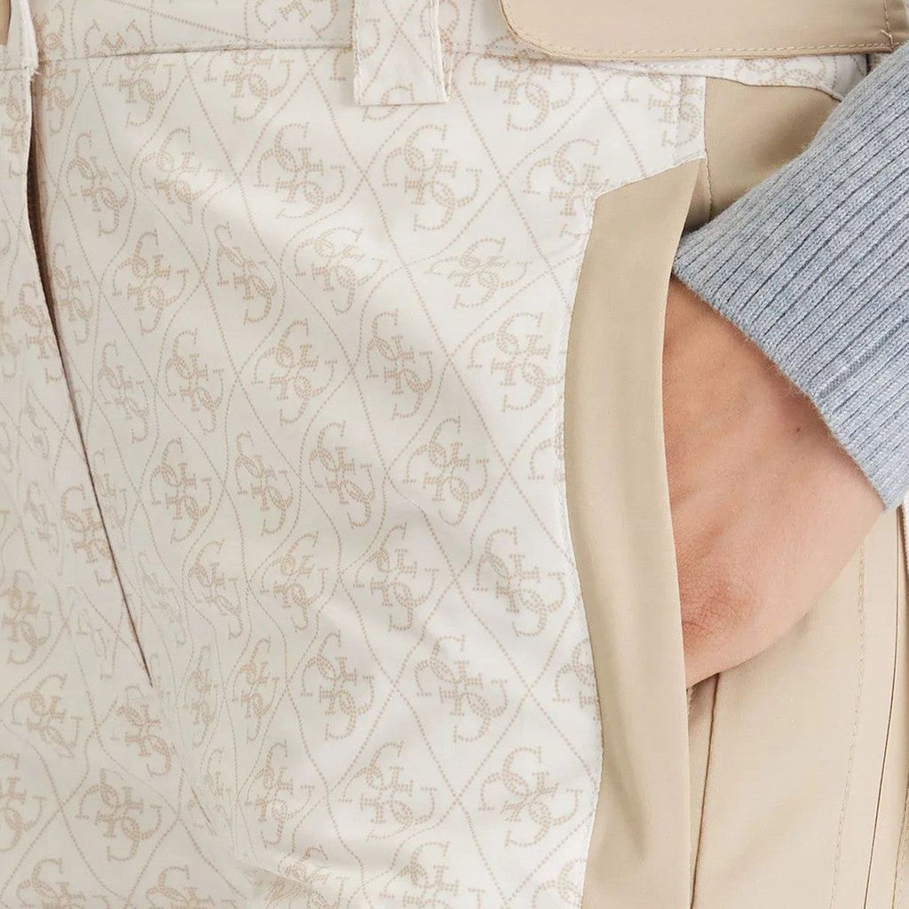 Guess Broek met vier zakken Dames – Crème