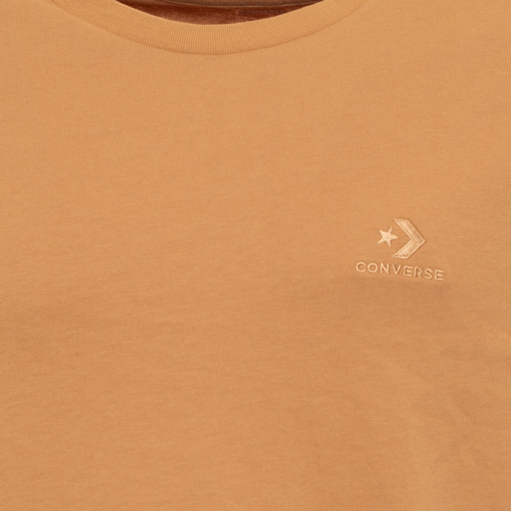 Converse T-shirt met ronde hals en geborduurd logo – Geel