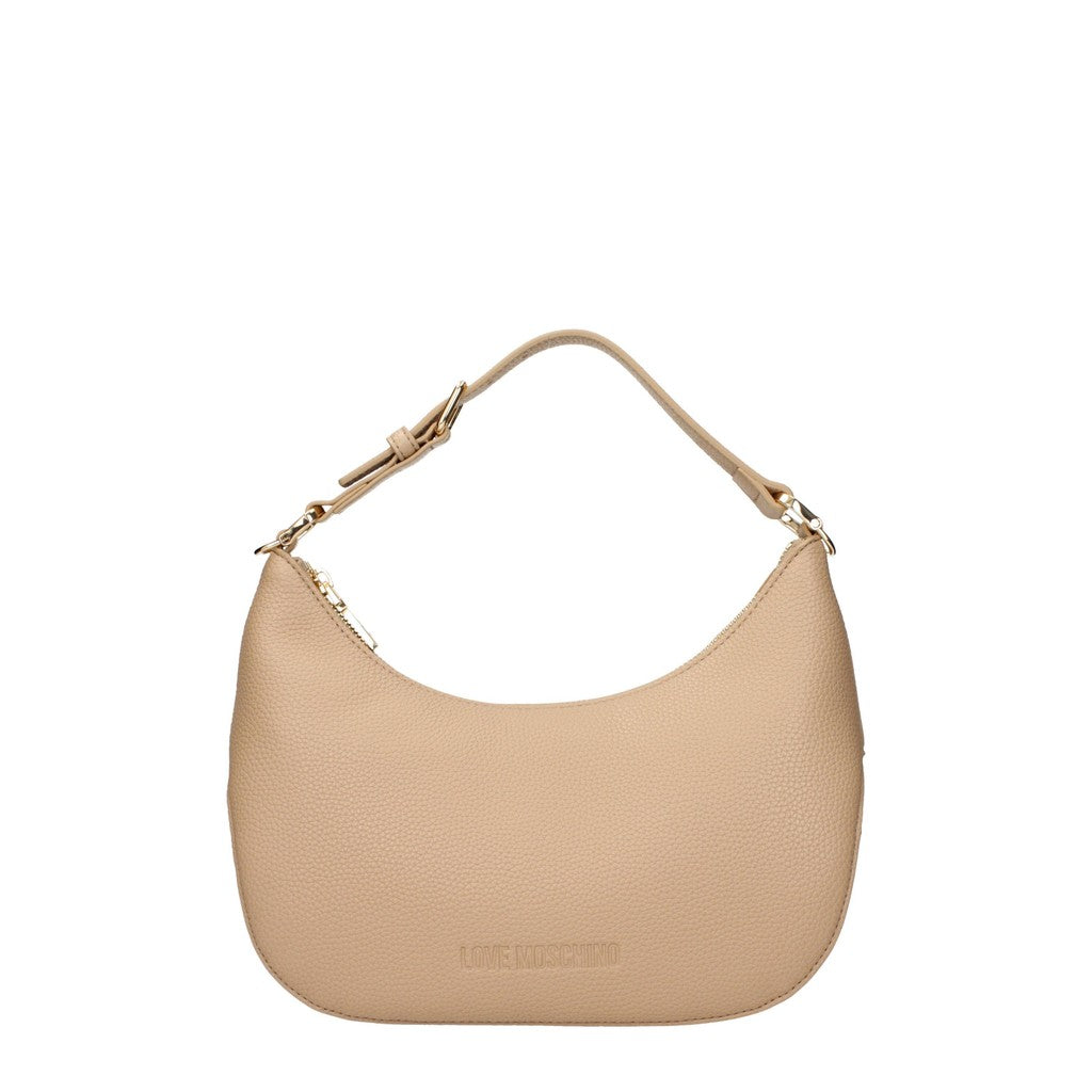 Love Moschino Schoudertas met zilverkleurige details – Beige