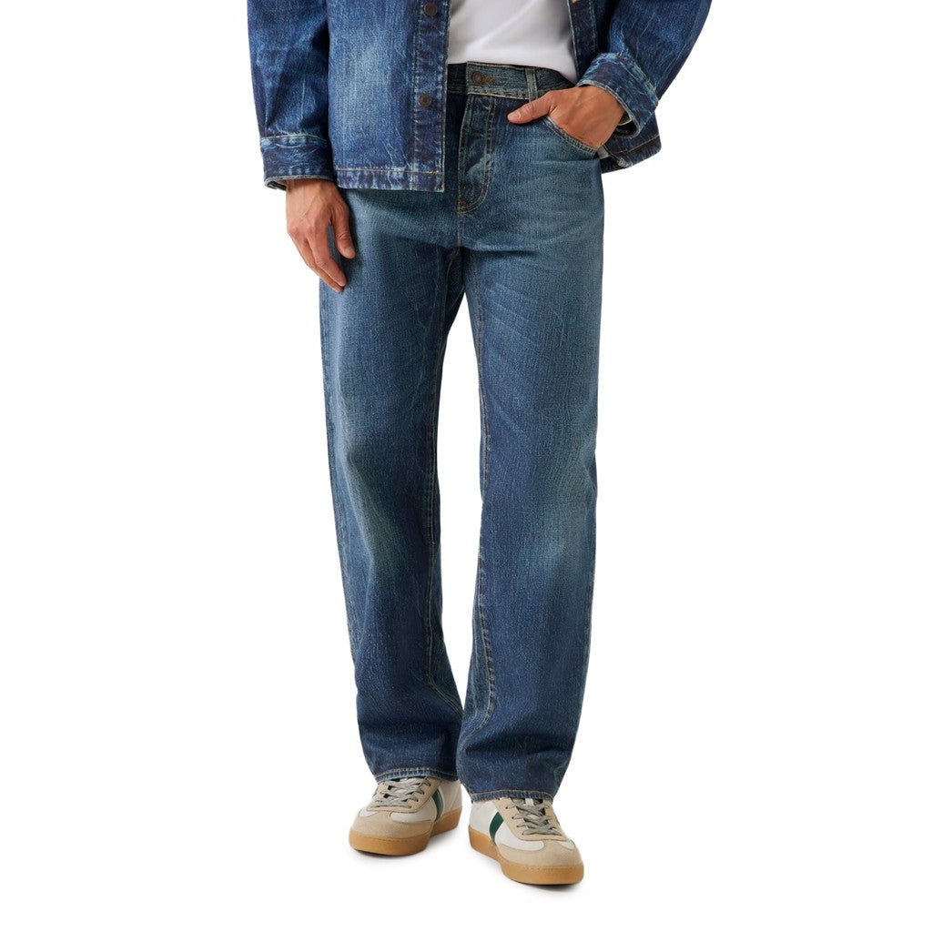 Guess Katoenen relaxed fit jeans – Middenblauw