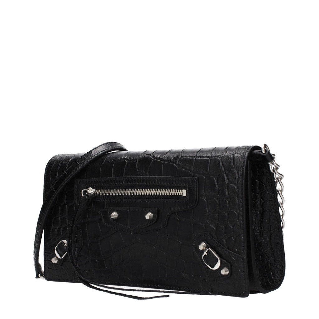 Balenciaga Crossbodytas met knoopsluiting en pasjesvakken – Zwart