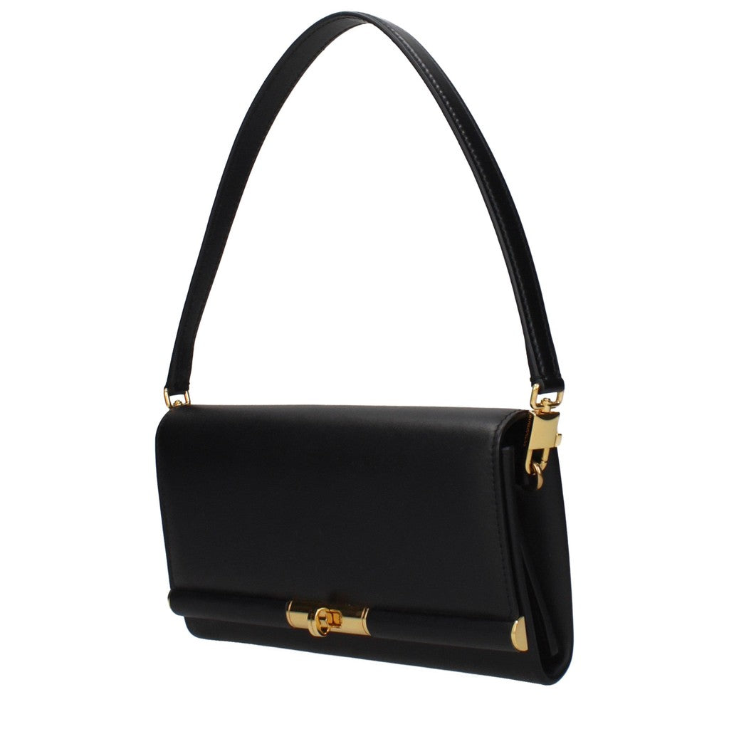 Dolce & Gabbana Marlene Slanke schoudertas met draaisluiting – Zwart
